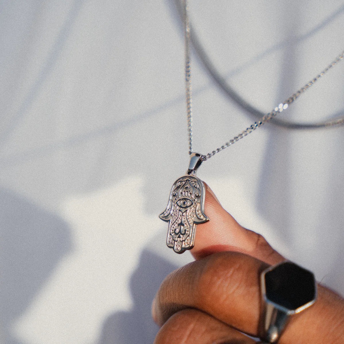 HAMSA HAND SILVER